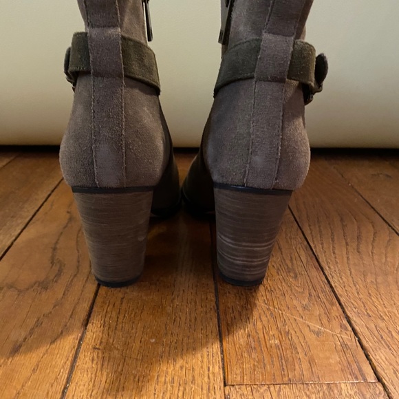 TAUPE SUEDE ANKLE BOOTS BY IVANKA - Picture 2 of 5